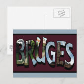 Brugge Word Art Briefkaart (Voorkant / Achterkant)