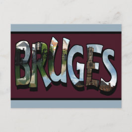 Brugge Word Art Briefkaart
