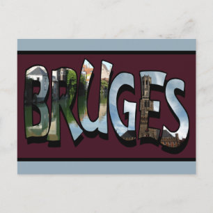 Brugge Word Art Briefkaart