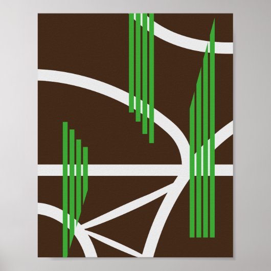 Bruggen en paden in abstracte vorm poster (Voorkant)