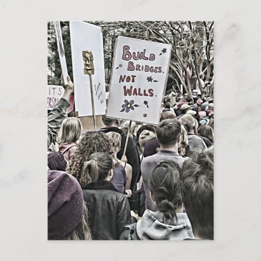 Bruggen, geen muren briefkaart (Voorkant)