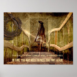 Bruggen met het Motivatie Poster van de branding v