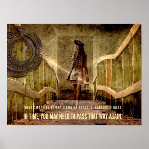 Bruggen met het Motivatie Poster van de branding v