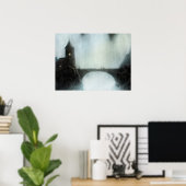 bruggen ontmoeten fantasie landschap poster (Thuiskantoor)