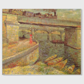 Bruggen over de Seine, Asnieres door Vincent van G Cadeaupapier (Vlak)