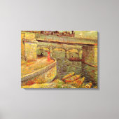 Bruggen over de Seine, Asnieres door Vincent van G Canvas Afdruk (Voorkant)