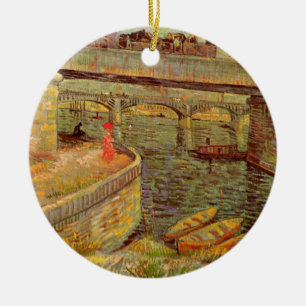 Bruggen over de Seine, Asnieres door Vincent van G Keramisch Ornament