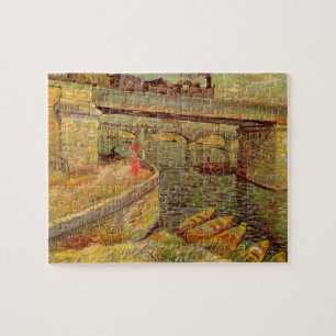 Bruggen over de Seine, Asnieres door Vincent van G Legpuzzel
