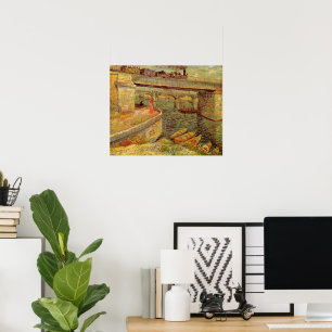 Bruggen over de Seine, Asnieres door Vincent van G Poster