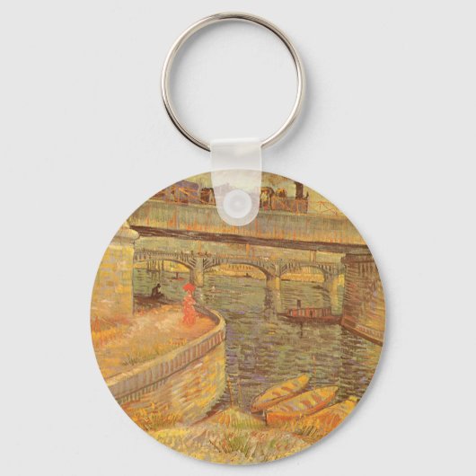 Bruggen over de Seine door Vincent van Gogh Sleutelhanger (Voorkant)
