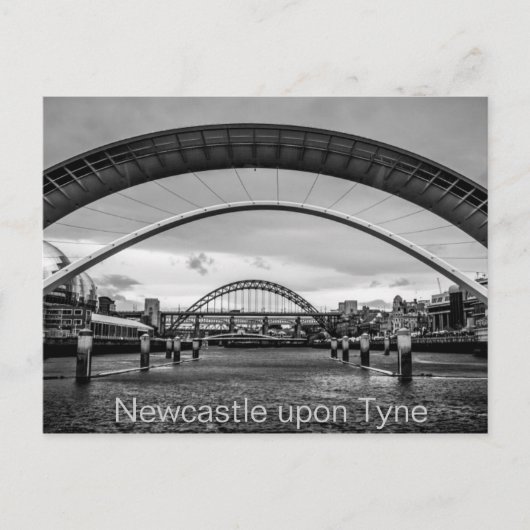 Bruggen over de Tyne, het Briefkaart van Newcastle (Voorkant)