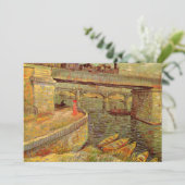 Bruggen over de zegen in Asnieres door Vincent van (Staand voorkant)