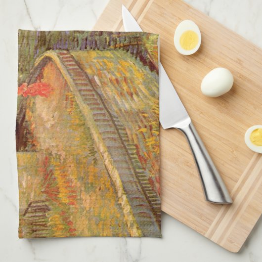 Bruggen over de zegen in Asnieres door Vincent van Theedoek (Quarter Fold)