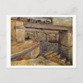 Bruggen over Seine in Asnières, Vincent van Gogh Briefkaart (Voorkant)