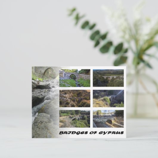 Bruggen van Cyprus Briefkaart (Staand voorkant)