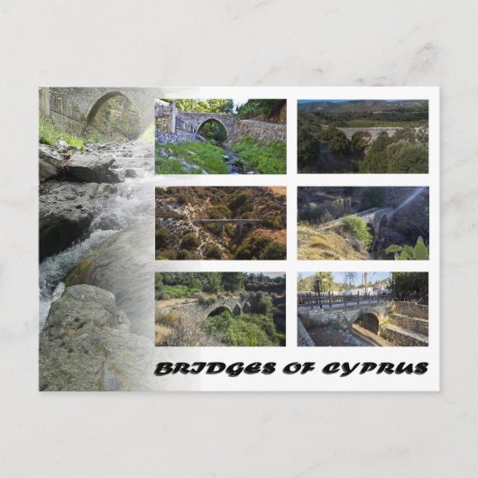 Bruggen van Cyprus Briefkaart (Voorkant)