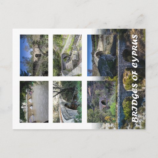 Bruggen van Cyprus briefkaarten (Voorkant)