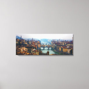 Bruggen van Florence Italië Canvas Afdruk