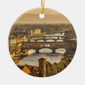 Bruggen van Florence, Italië Keramisch sieraad Keramisch Ornament (Voorkant)