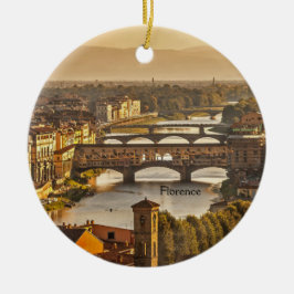 Bruggen van Florence, Italië Keramisch sieraad Keramisch Ornament