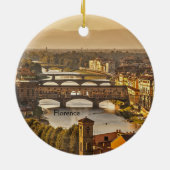 Bruggen van Florence, Italië Keramisch sieraad Ornament (Achterkant)