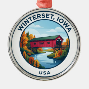 Bruggen van Madison County USA Metalen Ornament