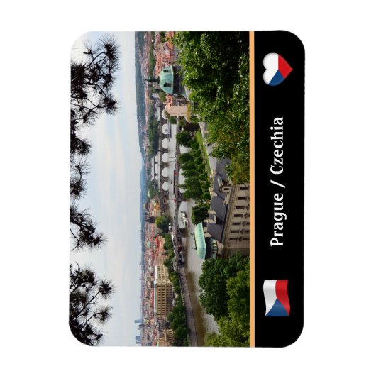 Bruggen van Praag en Vltava/Tsjechisch Magneet (Verticaal)