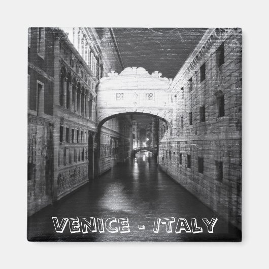 Bruggen van Venetië bij nacht (Fridge Magnet) Magneet (Voorkant)