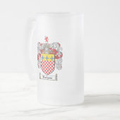 BRUGGENGEZINSLECHTS - BRUGKOAT VAN WAPENS MATGLAS BIERPUL (Voorkant links)