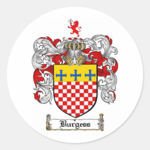 BRUGGENGEZINSLECHTS - BRUGKOAT VAN WAPENS RONDE STICKER