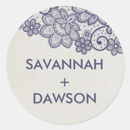 Brugleuning en zeemacht met een ringzegen ronde sticker