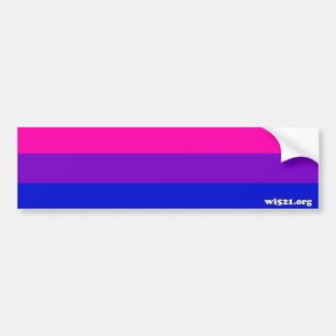 Brugleuningsticker met biseksuele pridevlag bumpersticker