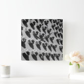 Brugnoten en bouten vierkante klok (Huis)