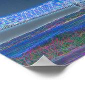 Brugovergang over Ohio River elektrische lijnen Pt Poster (Hoek)