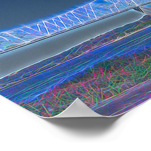 Brugovergang over Ohio River elektrische lijnen Pt Poster (Hoek)