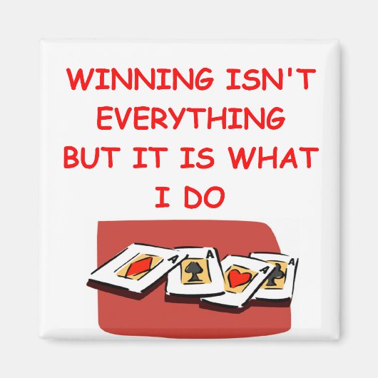 brugpoker en kaartspelers magneet (Voorkant)