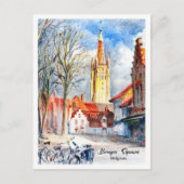 Brugse Markt België Kleurpotloden Briefkaart (Voorkant)