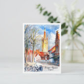 Brugse Markt België Kleurpotloden Briefkaart (Staand voorkant)