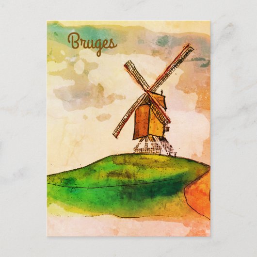 Brugse windmolen briefkaart (Voorkant)