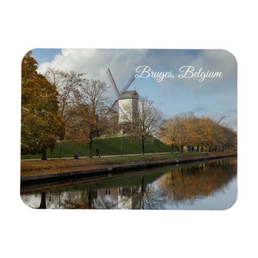 Brugse Windmolens Herfstreflecties Magneet (Horizontaal)