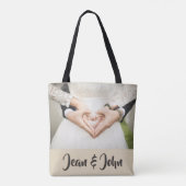 Brugshand en aardkorenhanden tote bag (Achterkant)