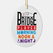 Brugspeler ochtend en nacht keramisch ornament (Rechts)