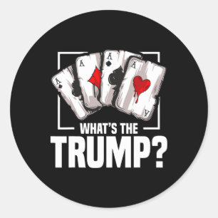 Brugspeler Queen kaartspel Liefhebber Trump King B Ronde Sticker