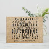 Brugtak Boom gezinshereniging Kaart (Staand voorkant)