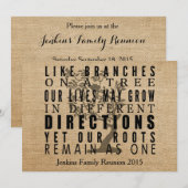 Brugtak Boom gezinshereniging Kaart (Voorkant / Achterkant)