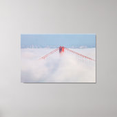 Brugtoren in de mist canvas afdruk (Voorkant)