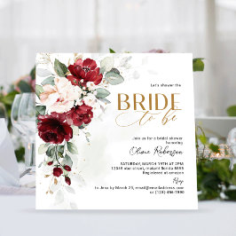 Brugundy en Blush Pink Floral Bride