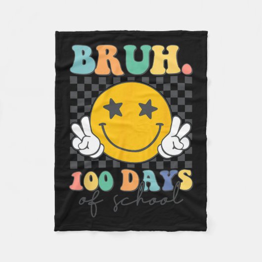 Bruh 100 dagen school 100ste dag van de schooljong fleece deken (Voorkant)