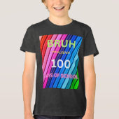 Bruh 100 dagen school Tri-Blend shirt (Voorkant)