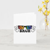 Bruh 100 dagen van school 100e dag van school Sung Kaart (Gele Bloem)